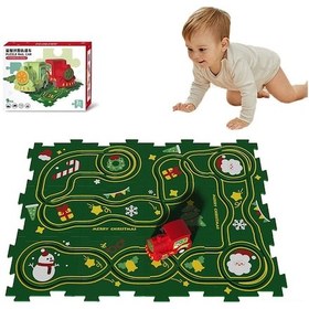 Resim Yaozixa Çocuklar İçin Eğitici Elektrikli Tren Seti - 9 Parçalı Şehir Haritalı Dıy Montessory Oyuncağı Çok Renkli 