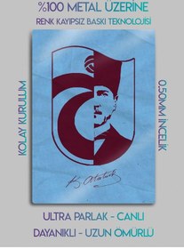 Resim Atatürk Tabzon Ts - Dekoratif Metal Tablo 