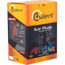 Resim Silent 1453 Çam Tipi Yıkanabilir Kulak Tıkacı 50 Adet Ipli Kutulu 