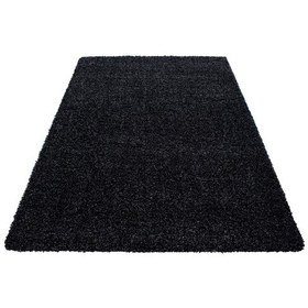 Resim Soft Shaggy Halı Yüksek Tüylü Düz Antrasit Rengi Çocuk Odası Oturma Odası Salon Mutfak Halısı 