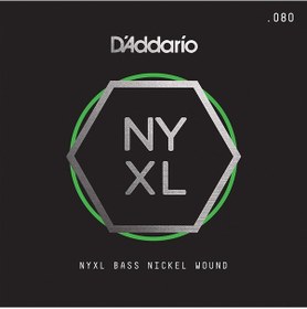 Resim D'addario Nyxlb080 Bas Tek Tel. Nyxl Serisi. Nikel Sarım. .080 Ga 
