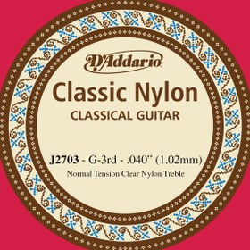 Resim D'Addario J2703 Classic Nylon Normal Tension Klasik Gitar Tek Tel (Sol) 