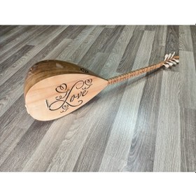 Resim BAĞLAMA LOVE DESENLİ UZUN SAP TAM SET SAZ 