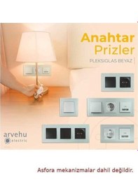 Resim Asfir Schneider Asfora Serisi Pleksiglas Mat Beyaz Beşli Çerçeve Apg605-21 Modeli 