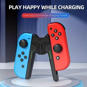Resim AOLION'S Switch Şarj Tutma Kavrama - Taşınabilir, ABS Malzeme, Mavi ve Kırmızı, Mini OLED Oyun Konsolları ile Uyumlu, Kontrolcü ve Dock Bağlantıları dahil, Kontrolcü Şarj Tabanı | Şık Tutma Tasarımı | Dayanıklı İnşaat, Oyun Konsolu Aksesuarı 