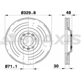 Resim Braxis AD0400 Ön Fren Disk Aynası P407 P607 Ym 2.2 16V 3.0 Sw 04-C5 Iıı C6 3.0 V6 2.2 Hdı 05- 4246.E0 