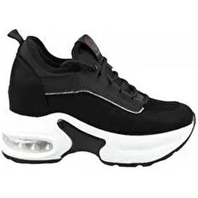 Resim Guja 24k300-2 Gizli Dolgu Taş Detaylı Kadın Spor Ayakkabı Siyah 