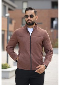 Resim Basic Baharlık Süet Ceket - Sade Ve Şık Stil Kahverengi Süet 