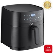 Resim M50 Maxifry XXL 8 Litre Smart Dokunmatik Airfryer Sıcak Hava Fritöz Beyaz Yui