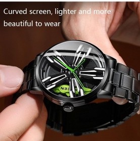 Resim Yingfu Tekerlek Göbeği Parçası Metal Erkek Saat Siyah-kırmızı Siyah - Kırmızı 