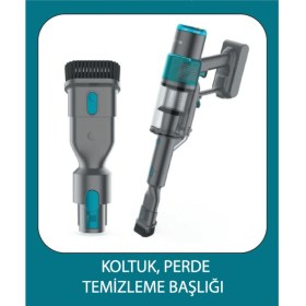 Resim Onvo OVDSS03 Kablosuz Şarjlı Dikey Süpürge 500W HEPA Filtreli 0,2 L Toz Haznesi ile Güçlü Temizlik 