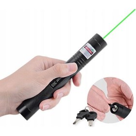 Resim PowerMaster OM-1201 18650 Pilli Şarjlı Anahtar Emniyetli Yeşil Lazer Pointer (50 KM) 