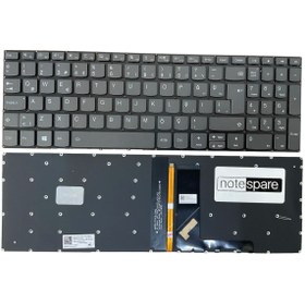 Resim Notespare Lenovo Uyumlu Ideapad S145-15IWL 81MV017KTX Işıklı Klavye Power Tuşsuz Versiyon Füme TR 