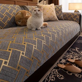 Resim 1 adet Bohem Tarzı Chenille Sıcak Tutkal Kanepe Kılıfı, Yüksek Kaliteli Kalın Chenille Dikey Kare Elmas Desenli Kaymaz Kanepe Yastığı, Evcil Hayvan Dostu Makinede Yıkanabilir Dört Mevsim Evrensel Kaymaz Kanepe Koltuk Yastığı, Yatak Odası, Oturma Odası, Ofis Mobilya Dekorasyon Koruma Kılıfı 