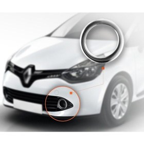 Resim Renault Clio 4 Uyumlu 2017-2019 Krom Sis Çerçevesi 2 Parça Paslanmaz Çelik 