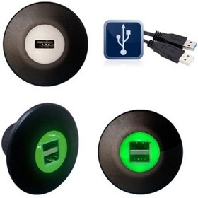 Resim Sanel - 10V - 30V Usb Şarj Ünitesi - Yeşil Ledli 