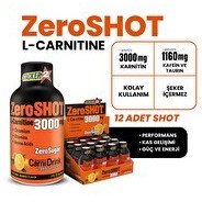 Resim Zero Shot Çilek Aromalı L-karnitin 12×60 ML 3000 Mg L- Carnitine 