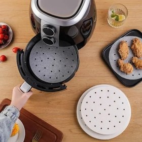 Resim Jouis Airfryer Pişirme Kağıdı, Fritöz Yağlı Kağıdı, Yanmaz Kağıt 100 Adet Oval 1.Sınıf 