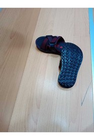 Resim NUR TEKSTİL Erkek Çocuk Kırmızı Siyah Şeritli Günlük Kayma Yapmaz Terlik 