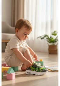 Resim Enoch İlk Adım Spor Ayakkabı Cırtlı Ve Bağcıklı Konfor Model Füme - Yeşil 