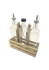 Resim Ahşap Doğal 3lü Set Yağdanlık Ve Sosluk Takımı Set Ihlamur - Kavak 1 Set Ahşap 