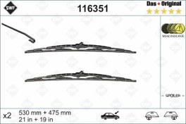 Resim SİLECEK SÜPÜRGESİ ÖN ESKİ TELLİ TİP GOLF4 BORA 530 X 475mm 