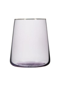 Resim Porland Soft Mor Yaldızlı Ayaksız Su Bardağı 380 Cc Tekli Beyaz 