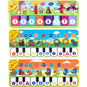 Resim Interaktif Piyano Müzik Matı Sesli - Eğitici Çocuk Klavye Oyun Matı, Taşınabilir Hayvan Butonlu (Maymun, Zürafa, Dinozor), Doğum Günü Partisi Dekoru - Pil ile Çalışan (Piller Dahil Değildir) Bebekler ve Okul Öncesi Çocuklar İçin - Erkek ve Kız Çocukları için Müzikal Öğrenme Hediyesi, Sağlam Yapı 