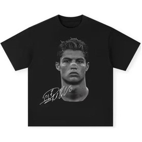 Resim Snapbuy Cristiano Ronaldo Futbol Süper Moda Pamuklu Tişört Erkek Kadın Kısa Kollugreen Green 