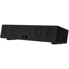 Resim Lecoo Ds103 Kablosuz Bluetooth 10w Rgb Saat/alarm Stereo Soundbar Hoparlör Siyah 