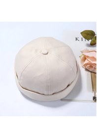 Resim Ayarlanabilir Retro Bej Takke Yazlık Şapka Bej 