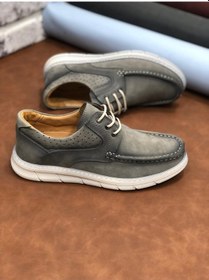 Resim Umut Birkan Hakiki Nubuk Deri Ortopedik Hafif Rahat Yumuşak Erkek Ayakkabı Gri 