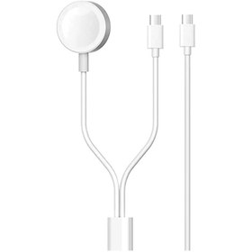 Resim Go Des GD-UC603 2in1 Magnetik Wireless Type-C PD Hızlı Şarj Kablosu 65W 1.2M - Beyaz 