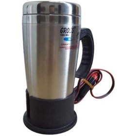 Resim Gross 24 Volt Araç Termosu Ketil Su Isıtıcı Termos 500 Ml Krom 