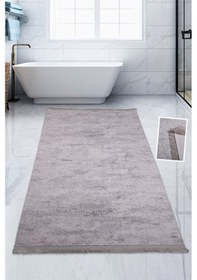 Resim Nova Gri 80x150 Cm Büyük Ebat Banyo Paspası Spor Saçaklı Kaymaz T Gri 