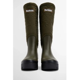 Resim Barbour Marnie Kapitone Tall Welly Çizme OL71 Olive-Black 