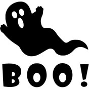 Resim Genel Markalar Boo Uçan Hayalet Sticker Oto Motor Laptop Duvar Folyo Sticker 30x30 Cm 
