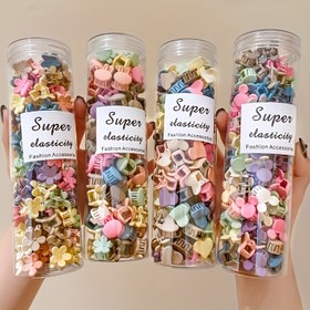 Resim 50 Adet Mini Saç Tokası Seti Sevimli Plastik Çiçek Şekilli Saç Aksesuarları Düz Renk Örgüler 14 Yaş ve Üzeri İçin Uygun 