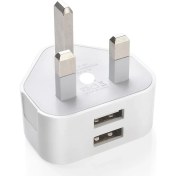 Resim Papajack Telefonlar Için USB Bağlantı Noktalı Birleşik Krallık Şebeke Duvarı 3 Pimli Fiş Adaptörü Şarj Gücü (Yurt Dışından) 
