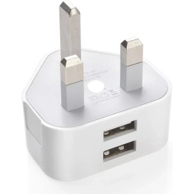 Resim Papajack Telefonlar Için USB Bağlantı Noktalı Birleşik Krallık Şebeke Duvarı 3 Pimli Fiş Adaptörü Şarj Gücü (Yurt Dışından) 