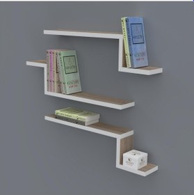 Resim Kenzlife Kitaplık Mediha 015 060 20 3 Crd Duvar Rafı 