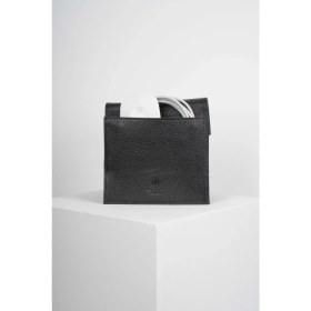 Resim TechGear Siyah Hakiki Deri Organizer - Mouse, Şarj Aleti ve Kablo Düzenleyici 