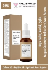 Resim Maruderm Caffeine %5 + Peptides + Hyalüronik Asit Göz Çevresi Serumu 30 ML 