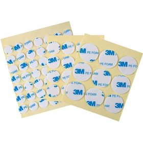 Resim 500 Adet 30mm Yuvarlak Kesimli Köpüklü Çok Güçlü Çift Traflı Bant 30 Mm Çap 30 MM 