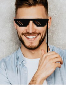 Resim Miana Lazer Ahşap Thug Life Gözlük Aksesuar 