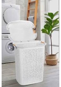Resim Woow Kirli Sepeti Ve Çamaşır Sepeti - Plastik Sepet- Beyaz 
