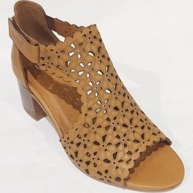 Resim Venüs 1857215y Topuklu Zımbalı Deri Kadın Sandalet 001 