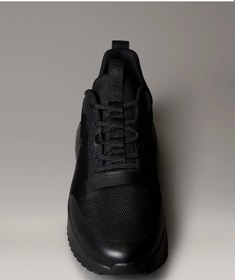 Resim Calvin Klein Eva Runner Bağcıklı Materyal Karışımlı Erkek Siyah Sneaker Ym0ym01442-0gj Siyah 