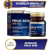 Resim Nutraxin Folic Acid Takviye Edici Gıda 400mcg 100 Tablet 