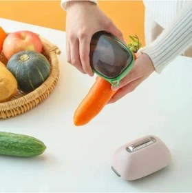 Resim 3'lü Sebze Ve Meyve Soyucu Seti Ahşap - Gri 